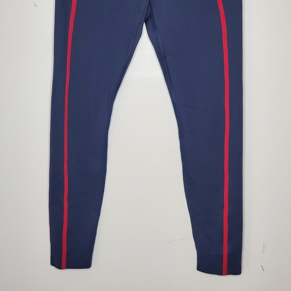 Ernest Leoty Corset Athletic Leggings Navy Blue And red Size large e. Leoty - Picture 3 of 8